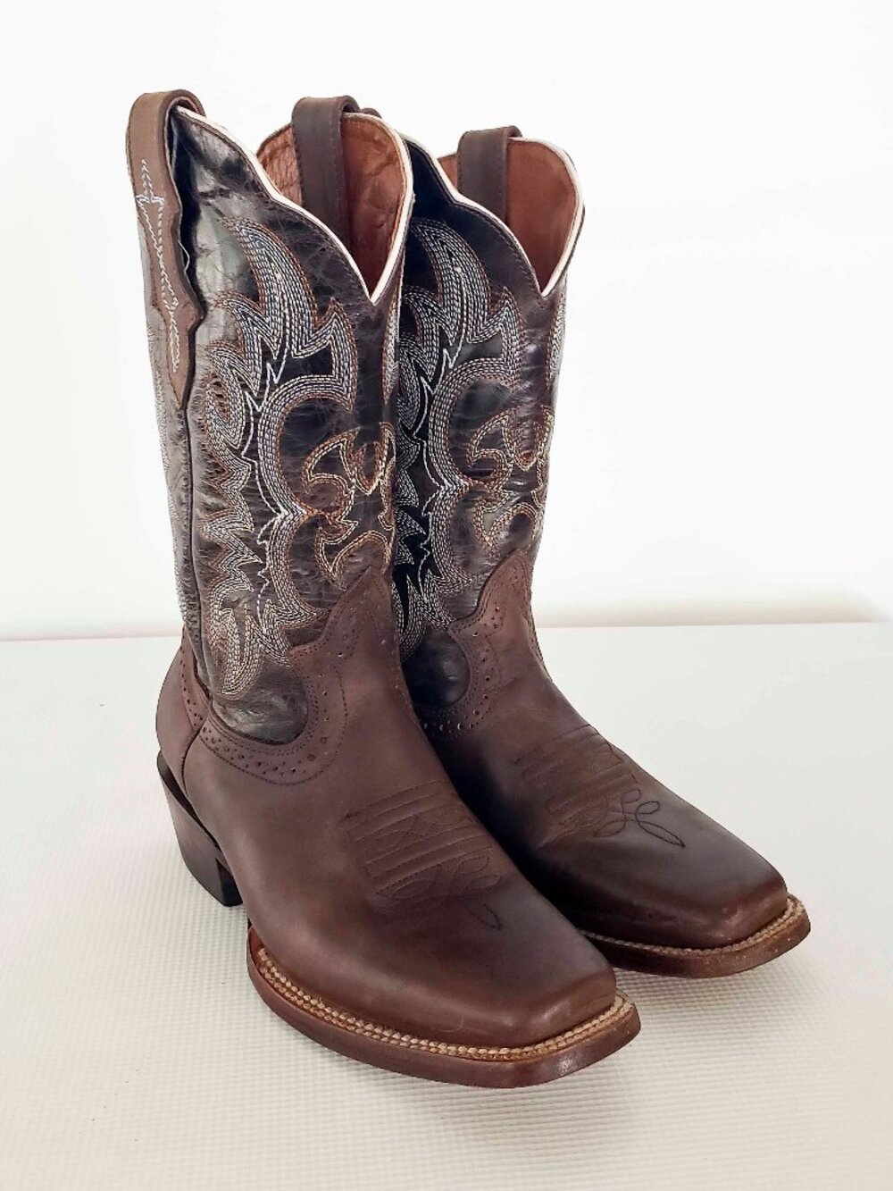 JB Dillon Brown Leather Women's Western Boots Size 7B JBA2112